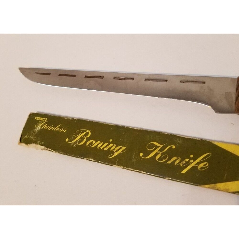 Vernco Stainless Fillet Boning Knife Rosewood Wood Handle 10" Long - Picture 3 of 6